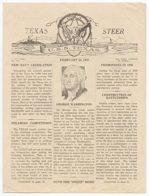 The Texas Steer (U. S. S. Texas), Vol. 8, No. 1, Ed. 1 Saturday, February 20, 1937