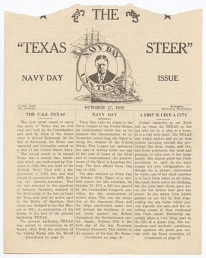 Primary view of The Texas Steer (U. S. S. Texas), Vol. 8, No. 19, Ed. 1 Tuesday, October 27, 1936