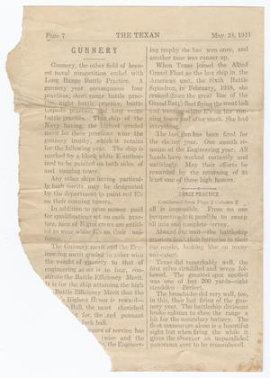 Primary view of object titled 'The Texan (U. S. S. Texas), Monday, May 28, 1923'.