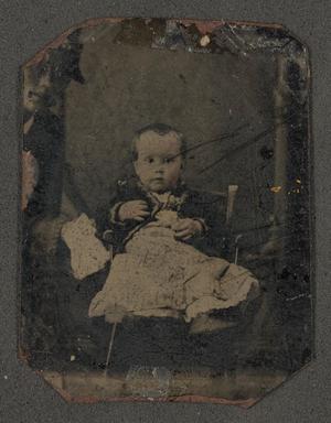 Primary view of object titled '[Deward Franklin Kitchens at Age One]'.