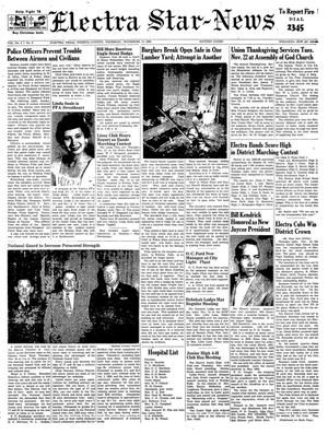 Primary view of Electra Star-News (Electra, Tex.), Vol. 3, No. 9, Ed. 1 Thursday, November 17, 1955
