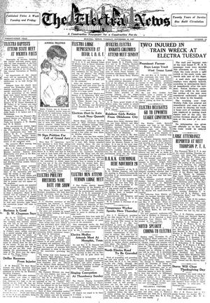 The Electra News (Electra, Tex.), Vol. 21, No. 19, Ed. 1 Tuesday, November 15, 1927