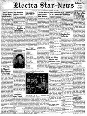 Electra Star-News (Electra, Tex.), Vol. 2, No. 7, Ed. 1 Thursday, November 4, 1954