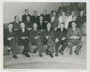 [Dr. Chauncey D. Leake and Colleagues in an Auditorium]