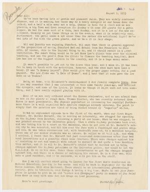 [Letter from Dr. Chauncey D. Leake, August 1, 1953]