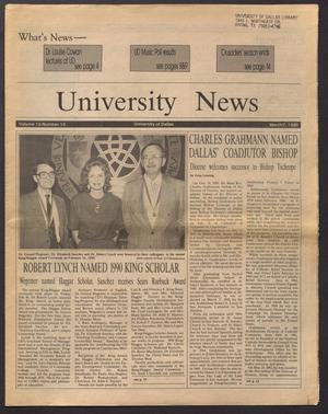 Primary view of object titled 'University News (Irving, Tex.), Vol. 13, No. 10, Ed. 1 Wednesday, March 7, 1990'.