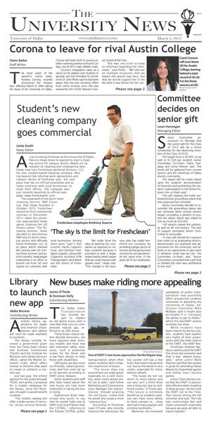 The University News (Irving, Tex.), Vol. 38, No. 5, Ed. 1 Tuesday, March 5, 2013