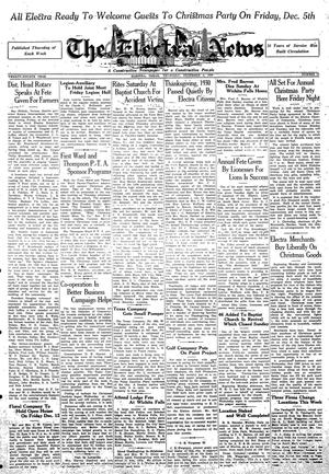 The Electra News (Electra, Tex.), Vol. 24, No. 13, Ed. 1 Thursday, December 4, 1930