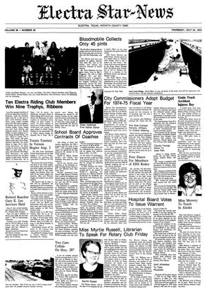 Electra Star-News (Electra, Tex.), Vol. 66, No. 49, Ed. 1 Thursday, July 25, 1974