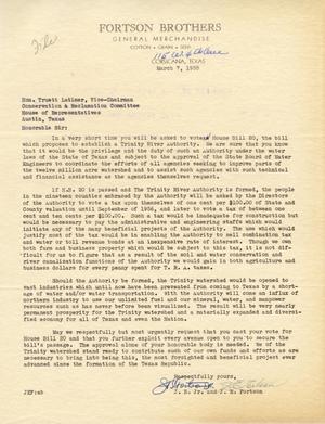 [Letter from J. B. Jr., and J. E. Fortson to Truett Latimer, March 7, 1955]