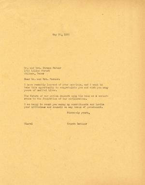 [Letter from Truett Latimer to Mr. and Mrs. Dorman Farmer, May 30, 1955]