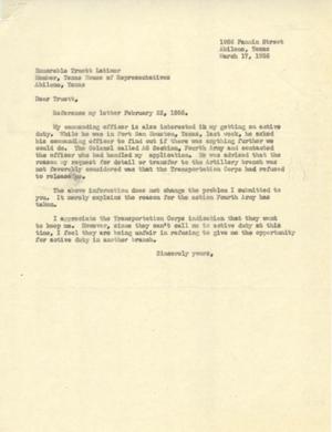 [Letter from Omar Burleson to Truett Latimer, March 17, 1956]