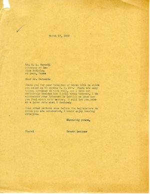 [Letter from Truett Latimer to E. L. Harwell, March 17, 1955]