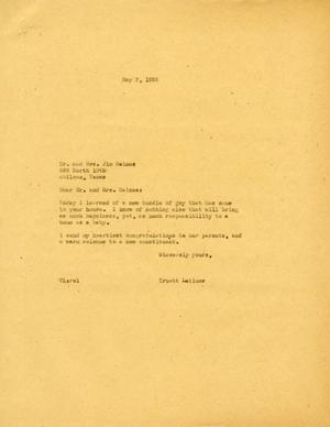 [Letter from Truett Latimer to Mr. and Mrs. Jim Gaines, May 2, 1955]