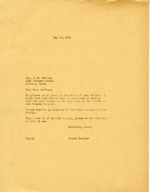 [Letter from Truett Latimer to Mrs. R. E. Herring, May 17, 1955]