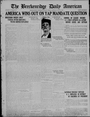 The Breckenridge Daily American (Breckenridge, Tex), Vol. 1, No. 303, Ed. 1, Saturday, June 18, 1921