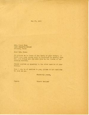 [Letter from Truett Latimer to Mrs. Frank Hale, May 30, 1955]