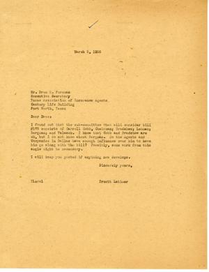 [Letter from Truett Latimer to Drex G. Foreman, March 3, 1955]