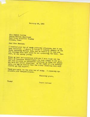 [Letter from Truett Latimer to Eudora Hawkins, February 24, 1955]