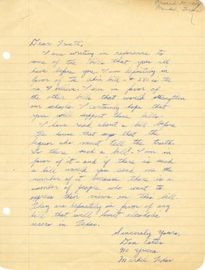 [Letter from Don Estes to Truett Latimer, March 30, 1955]
