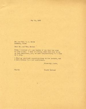 [Letter from Truett Latimer to Mr. and Mrs. O. A. Davis, May 24, 1955]