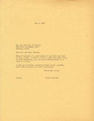 [Letter from Truett Latimer to Mr. and Mrs. Roy C. Flores, May 6, 1955]