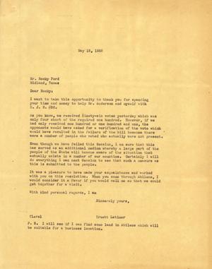 [Letter from Truett Latimer to Rocky Ford, May 18, 1955]