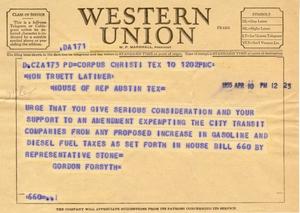 [Letter from Gordon Forsyth to Truett Latimer, April 10, 1955]