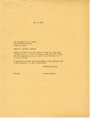 [Letter from Truett Latimer to Mr. and Mrs. E. B. Guitar, May 4, 1955]
