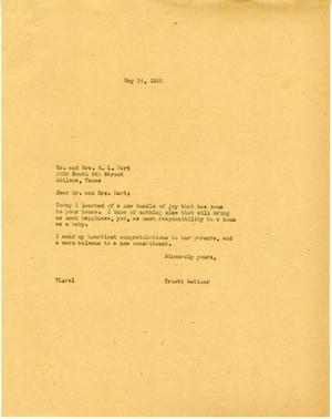 [Letter from Truett Latimer to Mr. and Mrs. R. L. Hart, May 24, 1955]