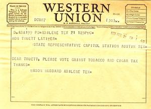 [Letter from Mason Hubbard to Truett Latimer, April 21, 1955]