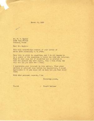 [Letter from Truett Latimer to W. R. Eppler, March 23, 1955] \