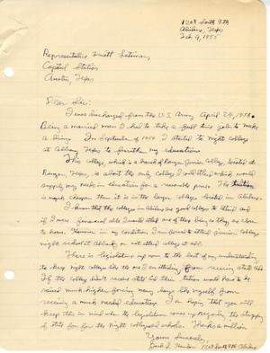 [Letter from Jack S. Herndon to Truett Latimer, February 9, 1955]