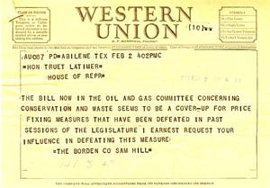 [Letter from Sam Hill to Truett Latimer, February 2, 1955]