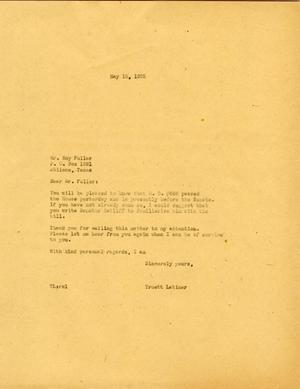 [Letter from Truett Latimer  to Roy Fuller, May 16, 1955]