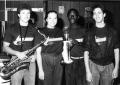 Primary view of [Members of Lee College Jazz Ensemble and La Volante singers, 1985]