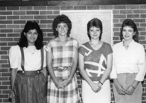 Scholarship awards to (from left) Irma, Herrera, Carrie Ann Toliver, Jeanne Keough, Melissa Martin,