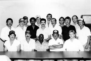 Brown & Root employees who graduated from the pipefitting I contract course.]