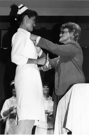 [Associate Degree in Nursing pinning ceremony, Barbara Wunsch with student