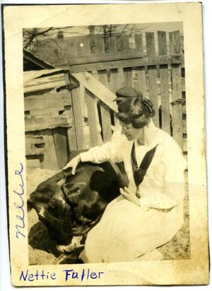Primary view of object titled '[Mary Nettie Hyde With Calf]'.