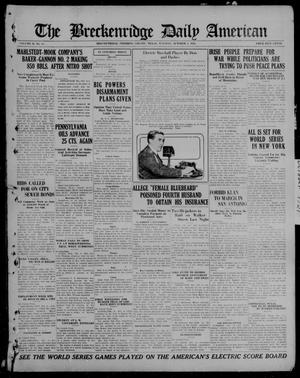 The Breckenridge Daily American (Breckenridge, Tex), Vol. 2, No. 83, Ed. 1, Tuesday, October 4, 1921
