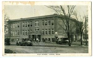 Primary view of object titled '[Street View of Lufkin High School]'.
