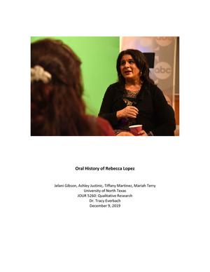 Primary view of object titled 'Oral History Interview with Rebecca Lopez, December 9, 2019'.