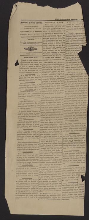 Primary view of object titled 'Johnson County Review. (Cleburne, Tex.), Ed. 1 Friday, June 7, 1901'.