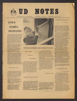 Primary view of object titled 'UD Notes (Irving, Tex.), Ed. 1 Wednesday, May 1, 1974'.