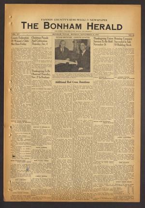 Primary view of object titled 'The Bonham Herald (Bonham, Tex.), Vol. 25, No. 31, Ed. 1 Monday, November 24, 1941'.