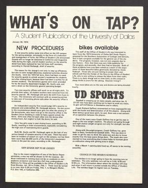 Primary view of object titled 'What's On Tap? (Irving, Tex.), Vol. [2], No. [2], Ed. 1 Wednesday, January 30, 1974'.