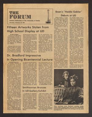Primary view of object titled 'The Forum (Irving, Tex.), Ed. 1 Thursday, February 26, 1976'.