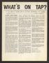 Thumbnail image of item number 1 in: 'What's On Tap? (Irving, Tex.), Vol. 1, No. 6, Ed. 1 Wednesday, December 5, 1973'.