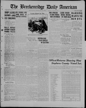 The Breckenridge Daily American (Breckenridge, Tex), Vol. 3, No. 51, Ed. 1, Tuesday, August 29, 1922